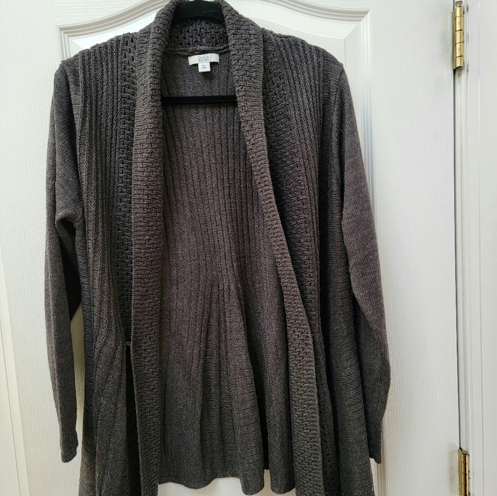 Croft & Barrow Charcoal Gray Knitted Cardigan